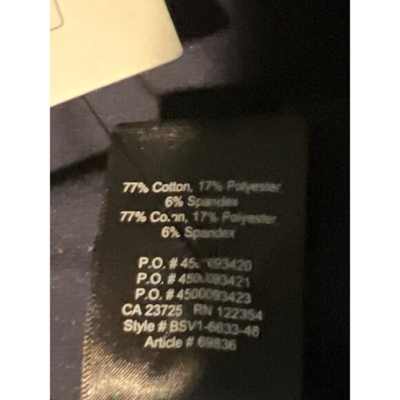 Aritzia Babaton Nigel Velvet Pants Navy High Waist Straight Leg Size 0 - Picture 6 of 10